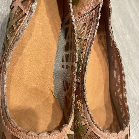 Vintage Womens Shoes 8.5 Leather Artsy Pumps Boho Earthy Goblin Fairy Whimsical - Picture 8 of 8